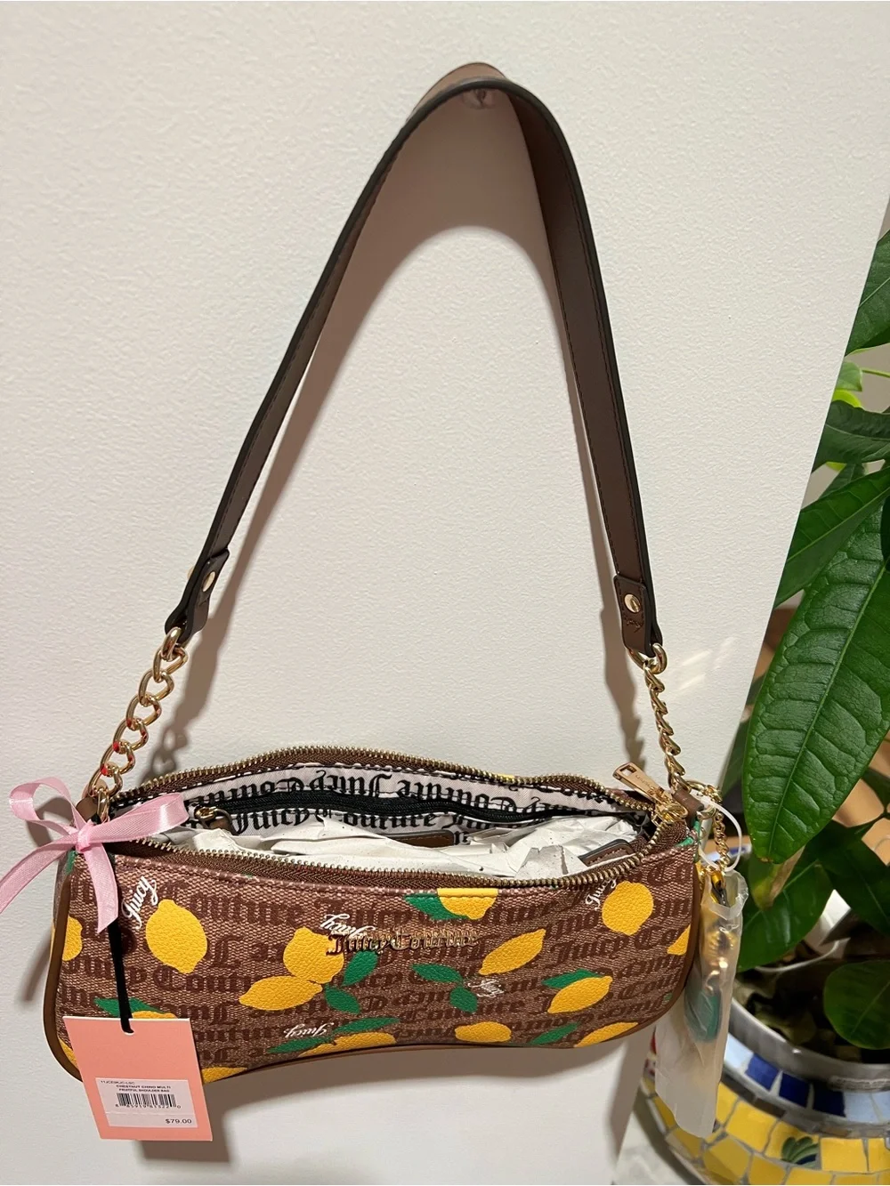 NWT Juicy Couture Lemon Print Shoulder Bag - Picture 8 of 9